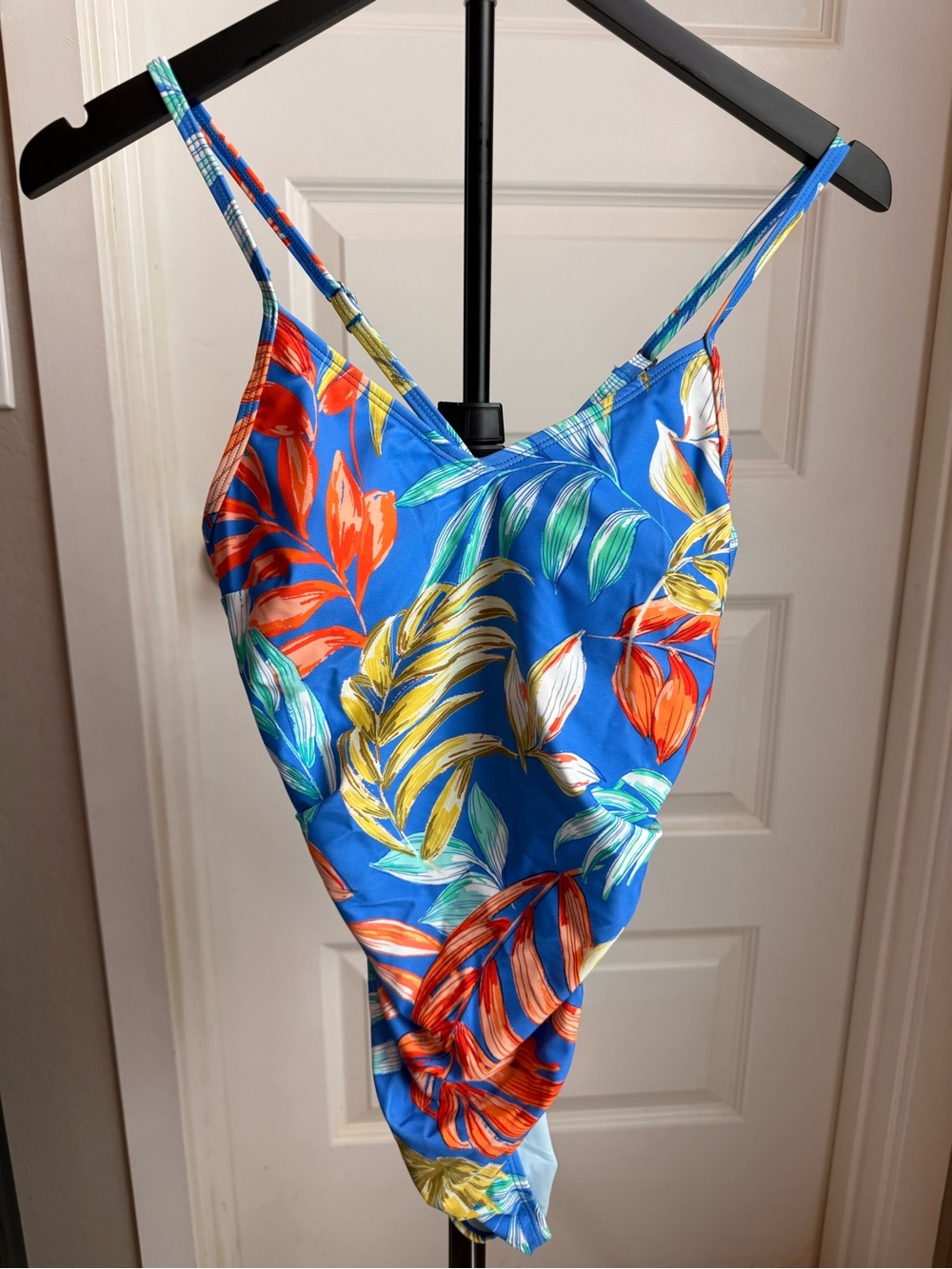 Cupshe Blue Tropical Leaf One-Piece Swimsuit
